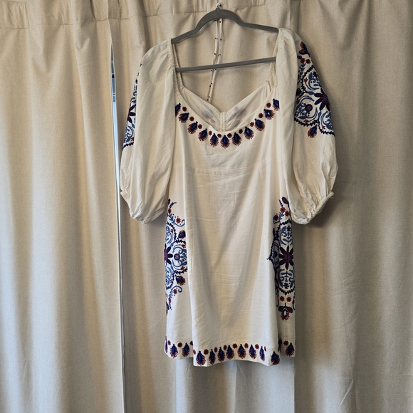 Farm Rio White Embroidered Women's Top Size L - Picture 2 of 6